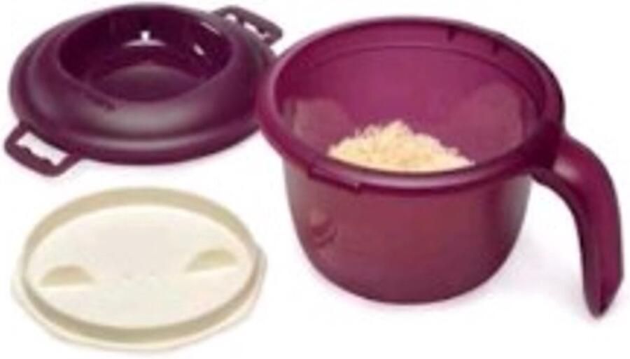 Tupperware Magnetron junior rijstkampioen 550 ml zwart wit enkele rijstkoker - Foto 3