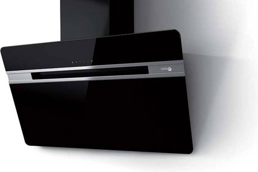 TurboAir donder 60cm Evacuatie recycling wandkap 757 m3 lucht h met booster 69 dB 3 snelheden L 60 cm Zwart