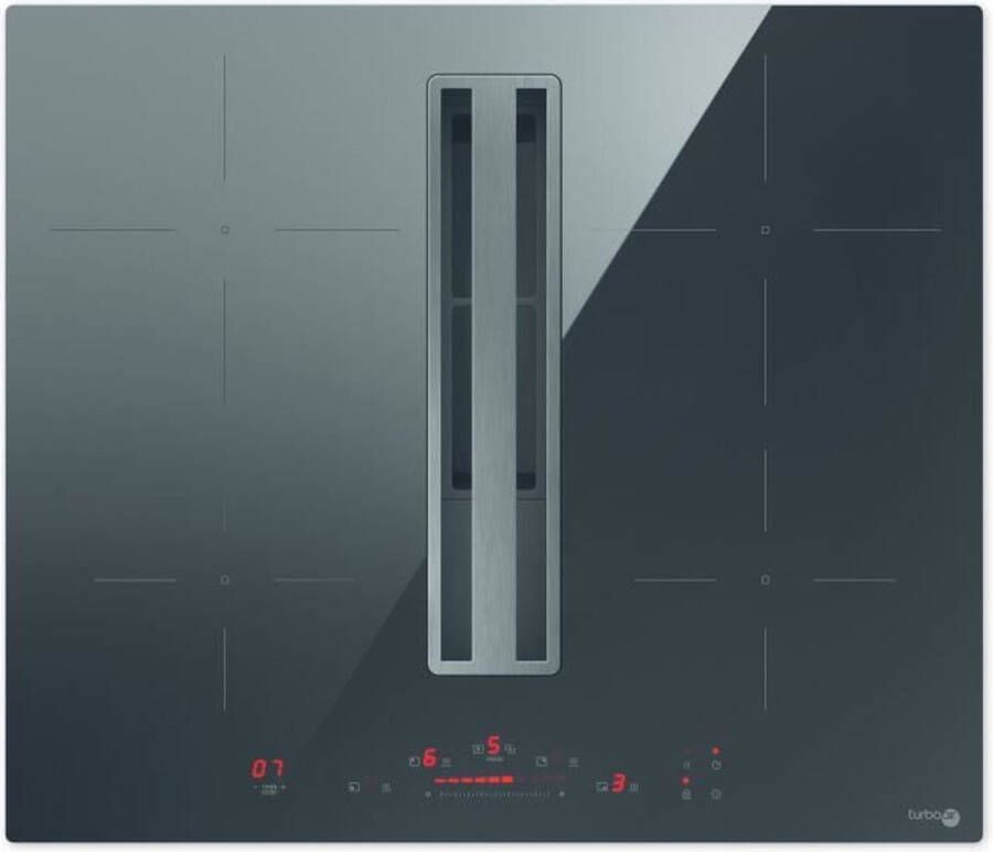 Turboair Impulso Zwart Ingebouwd 60 cm Inductiekookplaat zones 4 zone(s) Inbouw afzuigkap