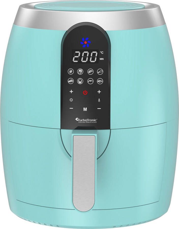 TurboTronic AF10D Digitale Airfryer Heteluchtfriteuse 3.5L Turquoise