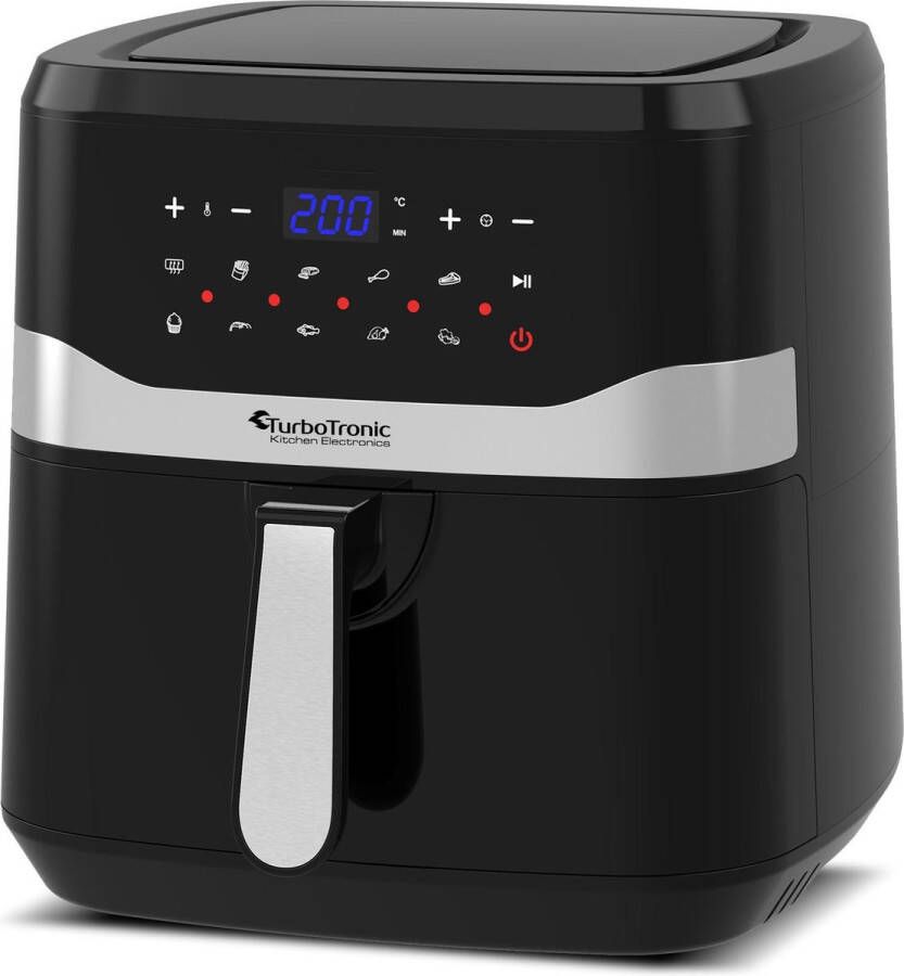 TurboTronic AF7D Digitale Airfryer XL Heteluchtfriteuse 7.5L Zwart