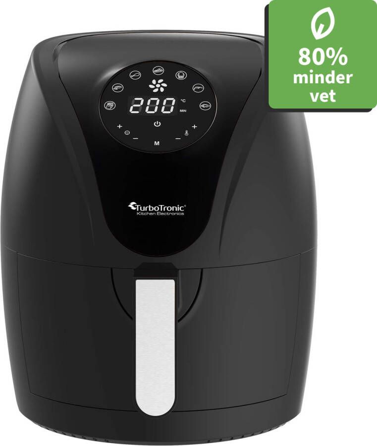 TurboTronic AF9D Digitale Airfryer Heteluchtfriteuse 3 5 Liter Zwart Zilver - Foto 3