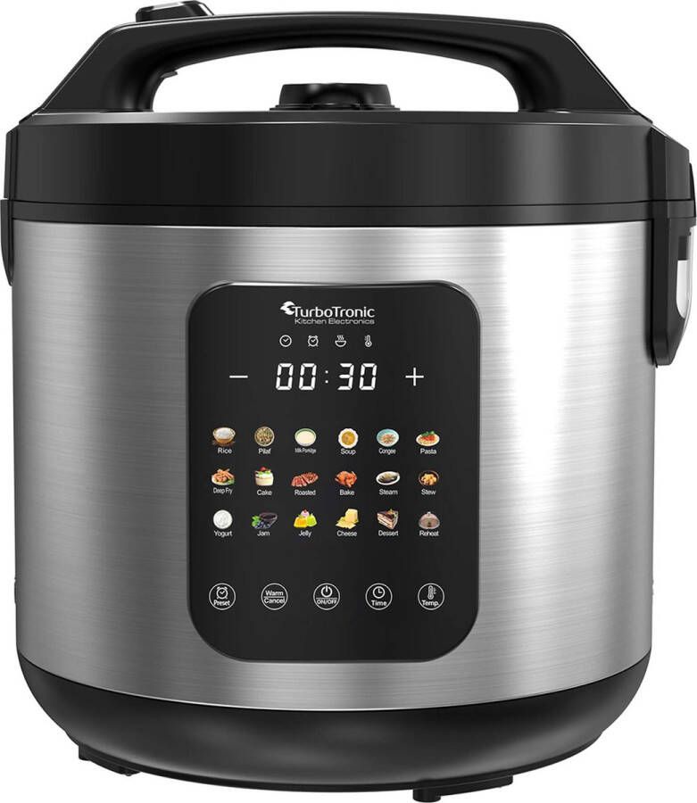 TurboTronic DMC18 Multicooker met 18 Kookprogramma s 5 Liter RVS