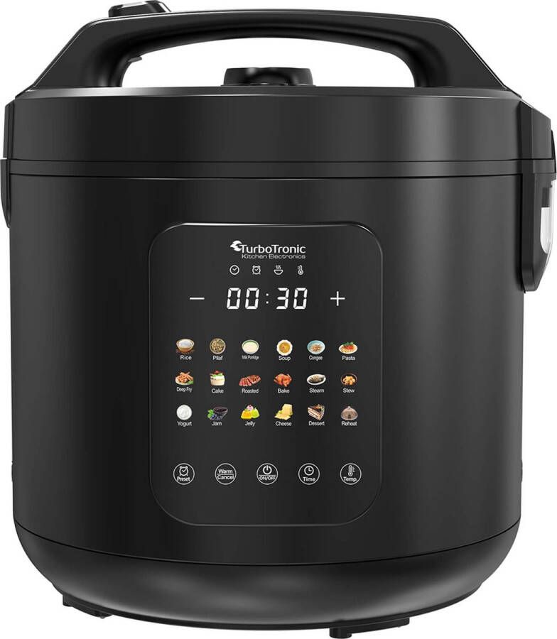 TurboTronic DMC18 Multicooker met 18 Kookprogramma s 5 Liter Zwart
