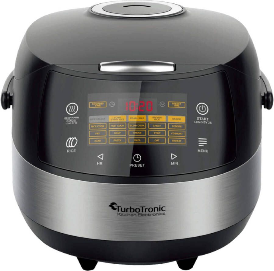 TurboTronic DMC22 CookMaster Digitale MultiCooker rijstkoker 5L – 20-in-1 Multifunctionele Snelkoker met LED Display 860W Keramische Antiaanbaklaag