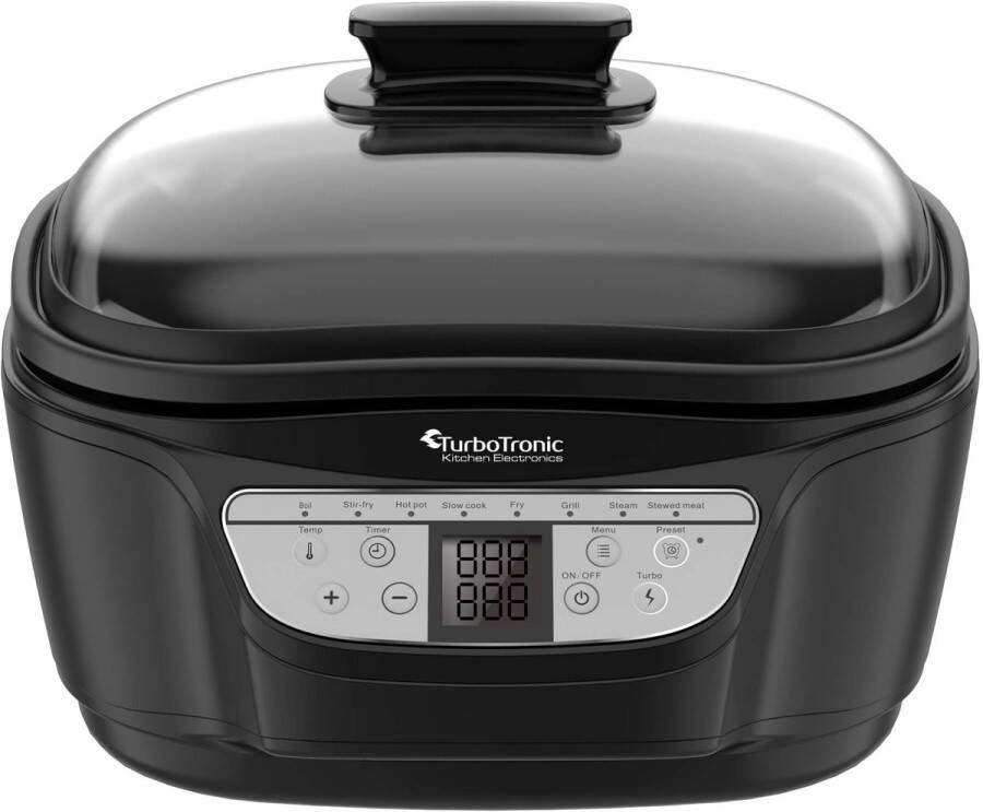 TurboTronic DMC24 Multicooker Rijstkoker Stoomkoker- 5 liter RVS Zwart