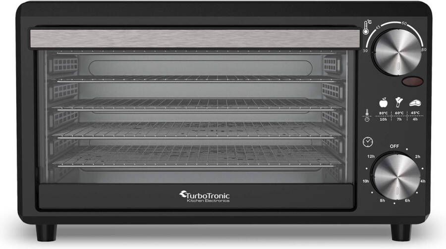 TurboTronic FD14 Voedseldroger Droogoven 14 Liter Zwart - Foto 2