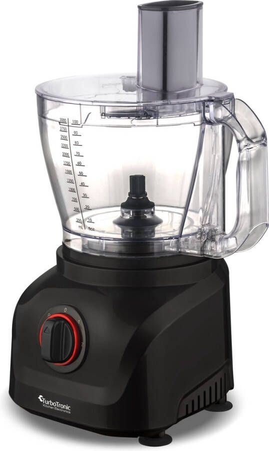 TurboTronic FP900 Foodprocessor 8-in-1 Keukenmachine 3 Liter Zwart - Foto 3