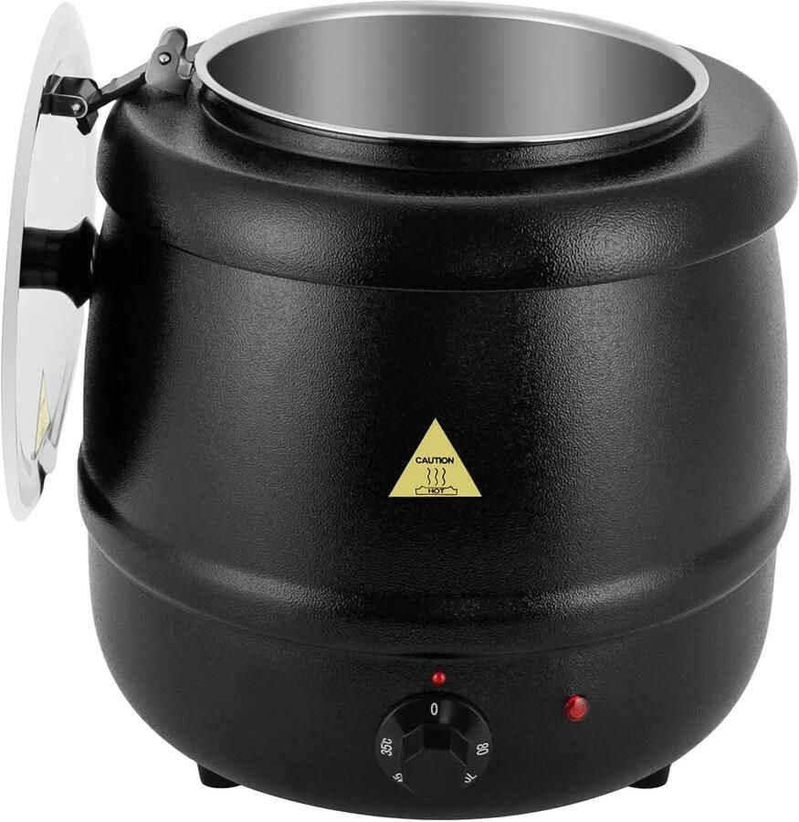 Turold Soepmaker Hapjespan Soepketel Soepkoker Elektrische Soepwarmer 10L 400W Temperatuurregeling (35-80 graden C)