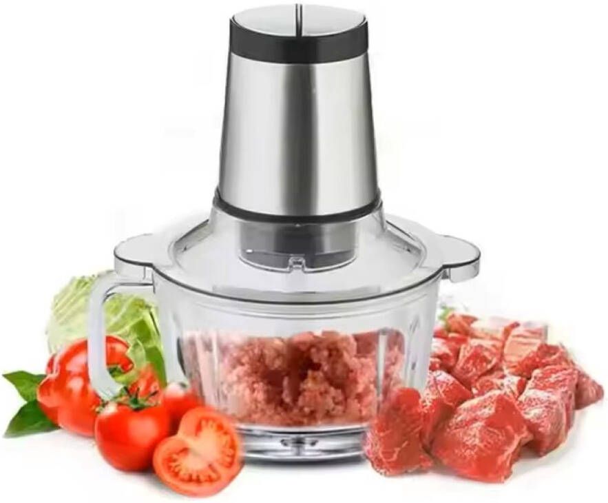 TuttoBello Elektrische Hakmolen 400W XL 3L Glazen Kom