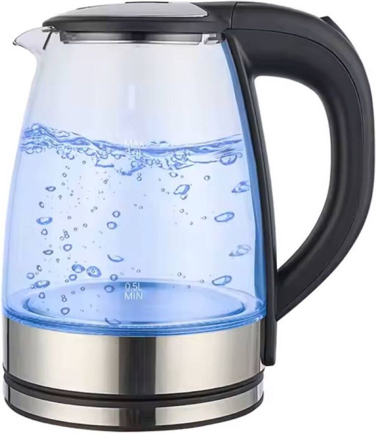 TuttoBello Elektrische Waterkoker (Retro 1 8L LED RVS & Glas