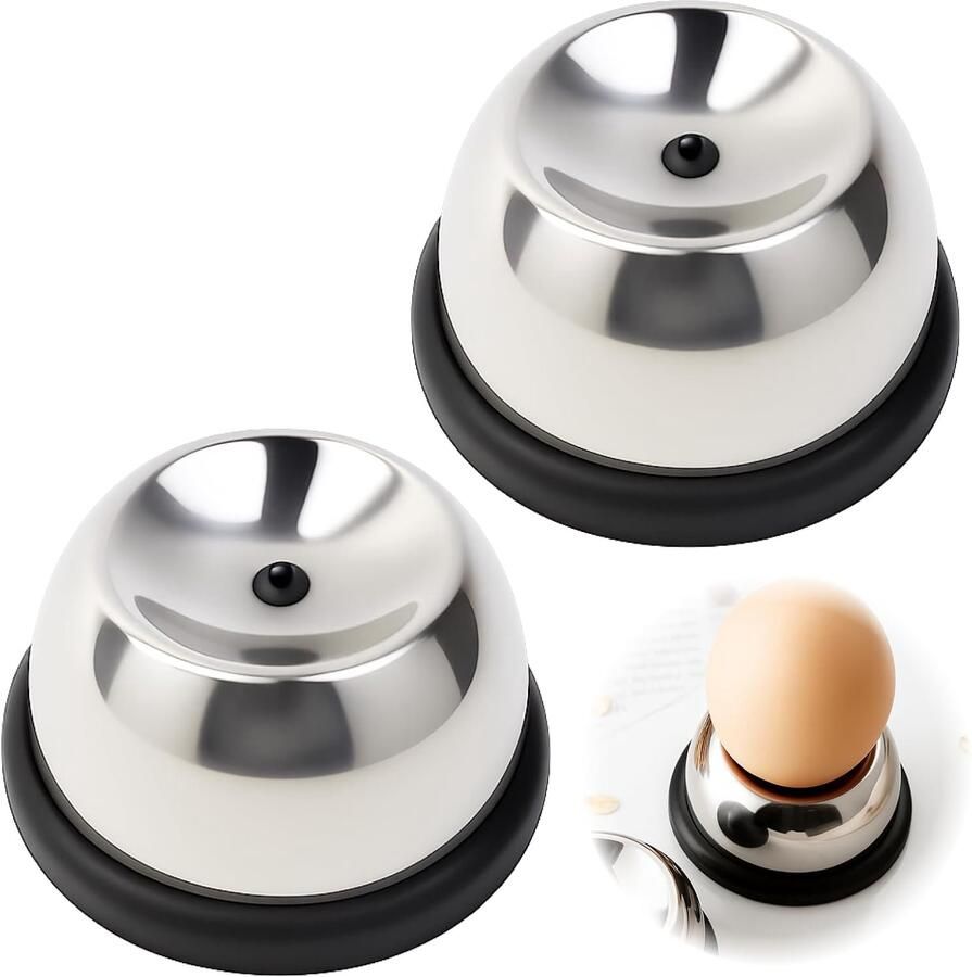 Tweedelige eierprikset roestvrijstalen eierprikker eiervork keukengereedschap voor snel koken (zwart)