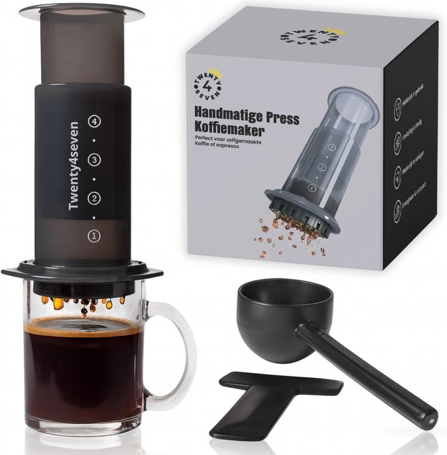 Twenty4seven Koffie French Press Draagbare Koffiemaker & Koffiemolen Cafetiere Espresso Koffiemaler Handmatig