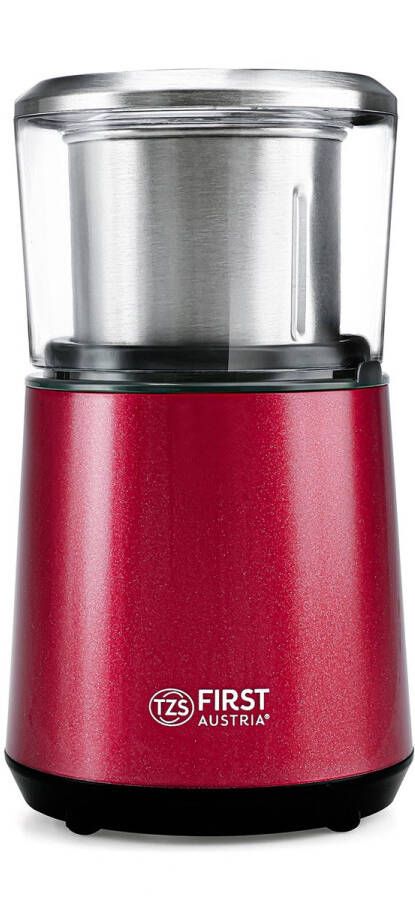 TZS FIRST AUSTRIA 2in1 Elektrische Kaffiemolen 65 ml Hakmolen 50 gramm 200 Watt Rood