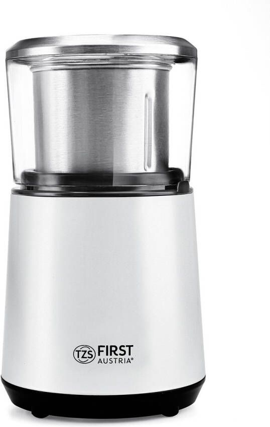 TZS FIRST AUSTRIA 2in1 Elektrische Kaffiemolen 65 ml Hakmolen 50 gramm 200 Watt Wit