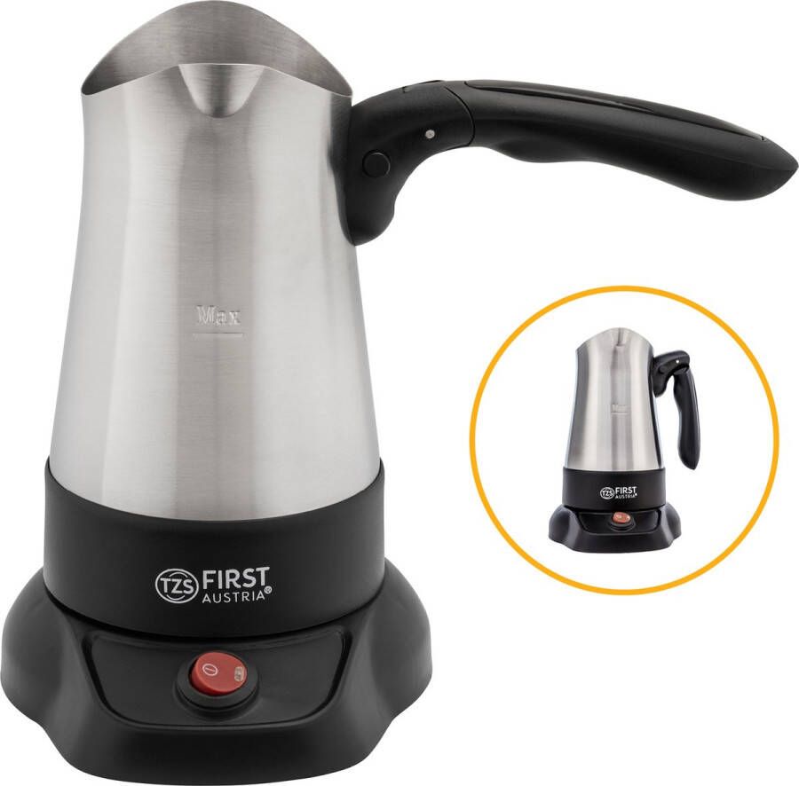 TZS FIRST AUSTRIA Turkse Koffiemachine Turkse Koffieapparaat 300ml Turkish Coffee Maker 800W RVS