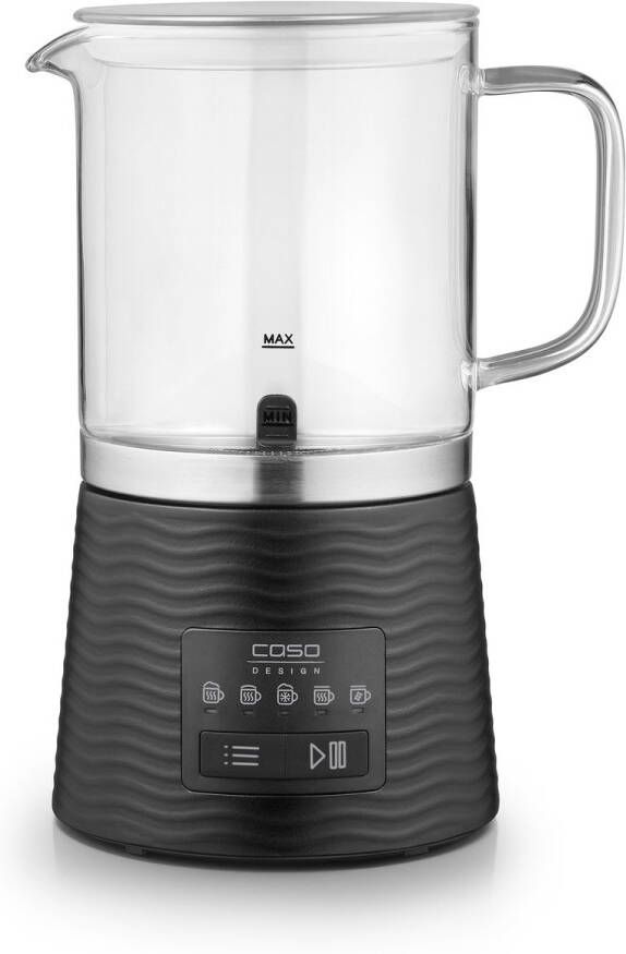Caso Design CASO CappuLatte Glazen melkopschuimer 600 Watt 400 ml Voor Warm en Koud Melkschuim 5 functies