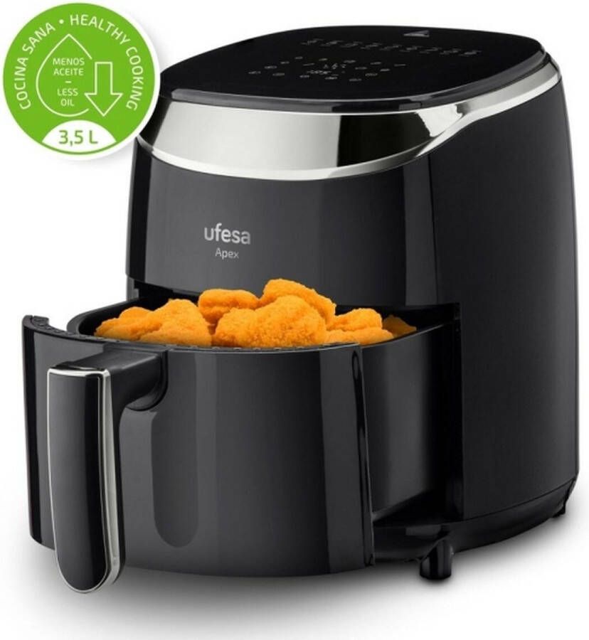 UFESA Apex Black 1200W 3 5 L Heteluchtfriteuse Air Fryer BPA & PFOA vrij
