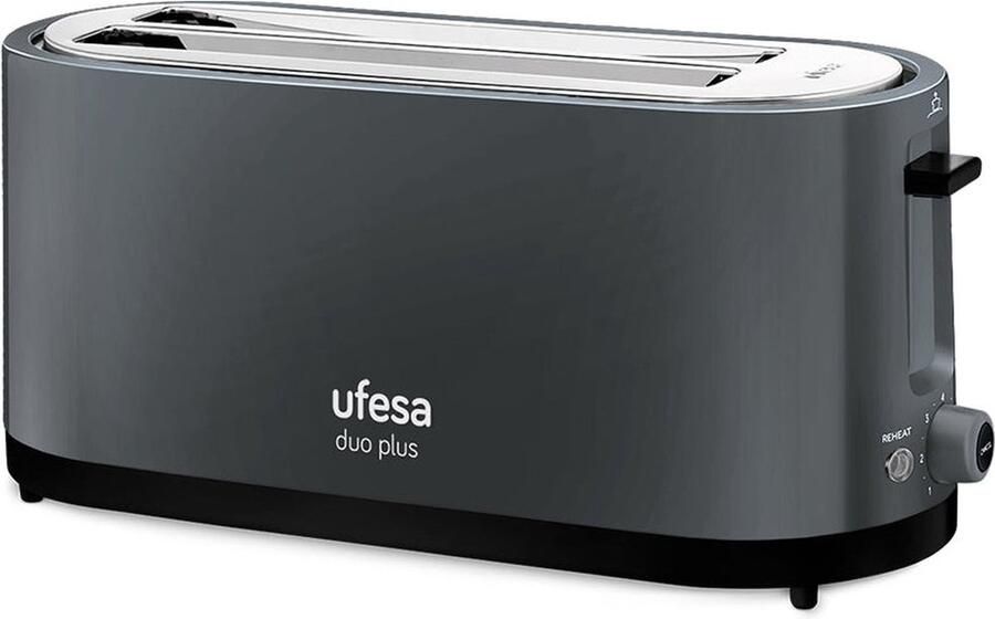 UFESA TT7575 DUO PLUS Broodrooster 2 Sneetjes 1400W Grijs