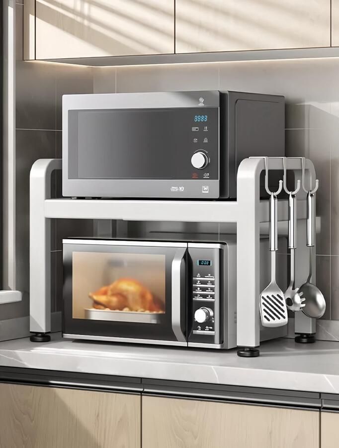 Uitschuifbare Magnetron en Oven Rek Keukenopslag 36 x 63 cm