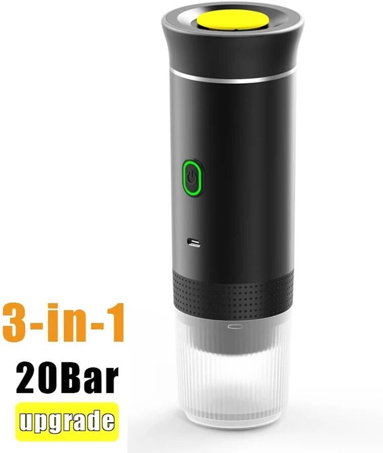 UJOY Draadloze elektrische koffiemachine Koffiepoeder en capsules Makkelijk mee te nemen 60ml Intelligente verwarmingsfunctie