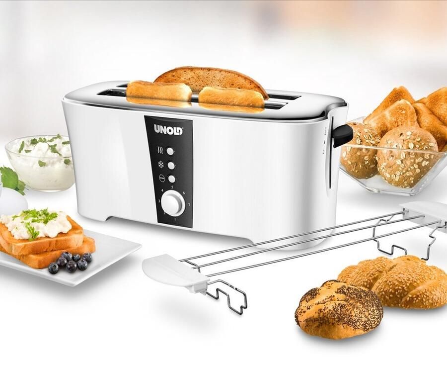 Unold Design Dual Broodrooster CoolTouch-behuizing Wit Zwart