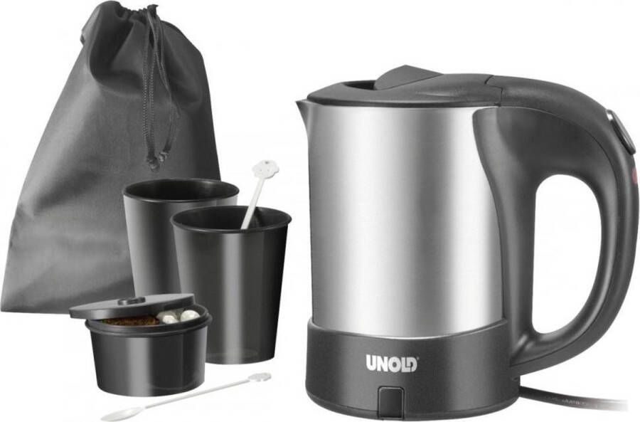 Unold Waterkoker 18575 0 5 l incl. 2 bekers 2 lepels container voor ingrediënten en opbergzak