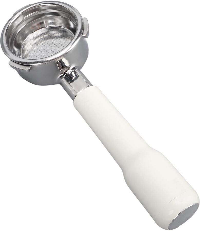 Unyqoos 58 mm bodemloze portafilter voor koffiemachines met drie oren Wit
