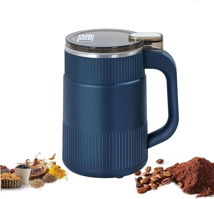 Unyqoos Elektrische Koffie- en Kruidenmolen met Stille Werking en Compact Ontwerp Blauw