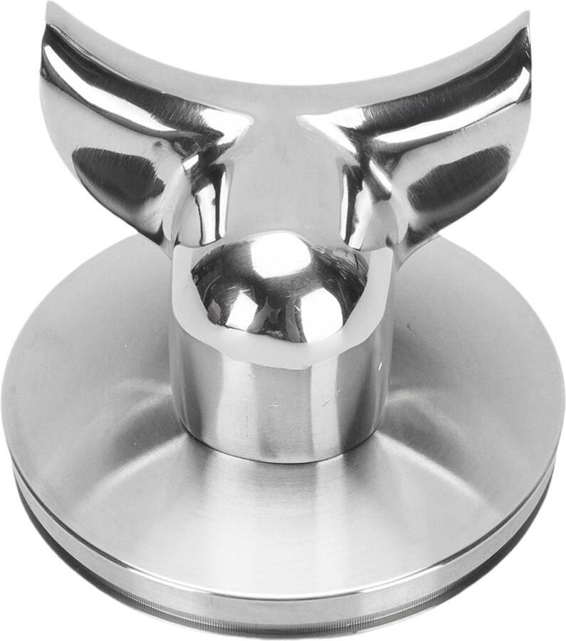 Unyqoos Roestvrijstalen koffiezeefhouder met enkele en dubbele uitloop voor espresso 54 mm Staal