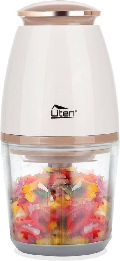 Uten Hakmolen Elektrisch FP126G Hakmolens met glazen kom (0.7 liter) IJscrusher met pulse functie Vaatwasserbestendig Food chopper 4 messen 300W - Foto 2