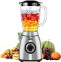 Uten Power Blender Serie SL-A01-1 Blender glazen kan 2 Liter 1800 Watt 5 snelheden 6-bladig Smoothie Maker RVS Zwart - Thumbnail 1