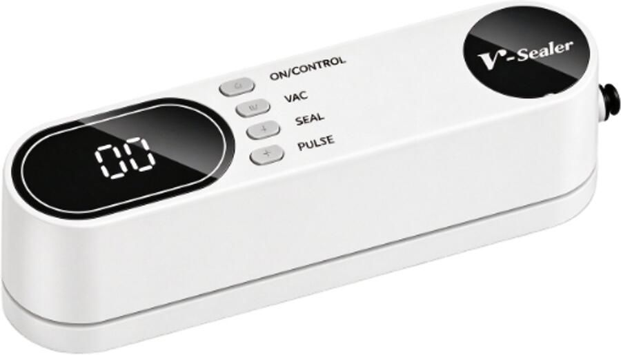 Vacuüm afdichting machine-drie versnellingen temperatuurregeling-drie modus regeling-type-c laadpoort-1200mAh batterij-LCD-scherm-10 vacuümzakken-wit
