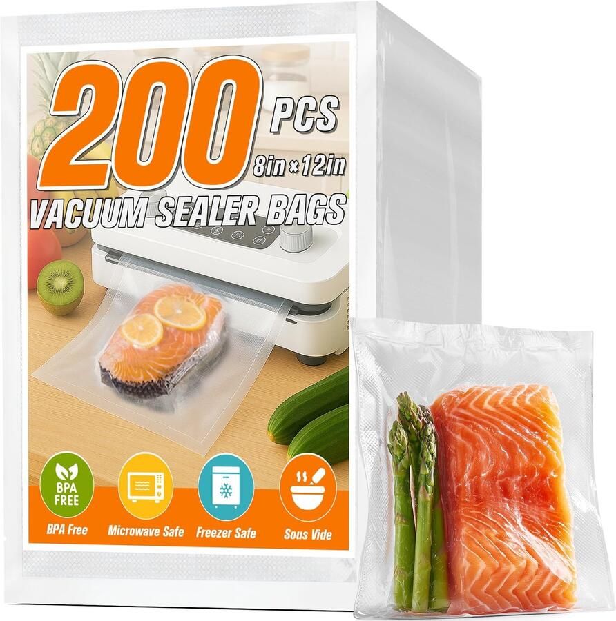 Vacuum Sealer Accessoires 200 Stuks 20x30cm