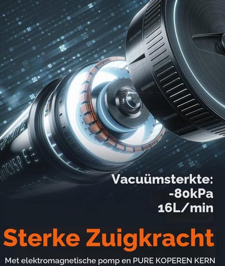 Vacuümsealer Automatisch 110 Watt Vermogen Kunststof Materiaal Zilver Kleur Voor Voedselbewaring