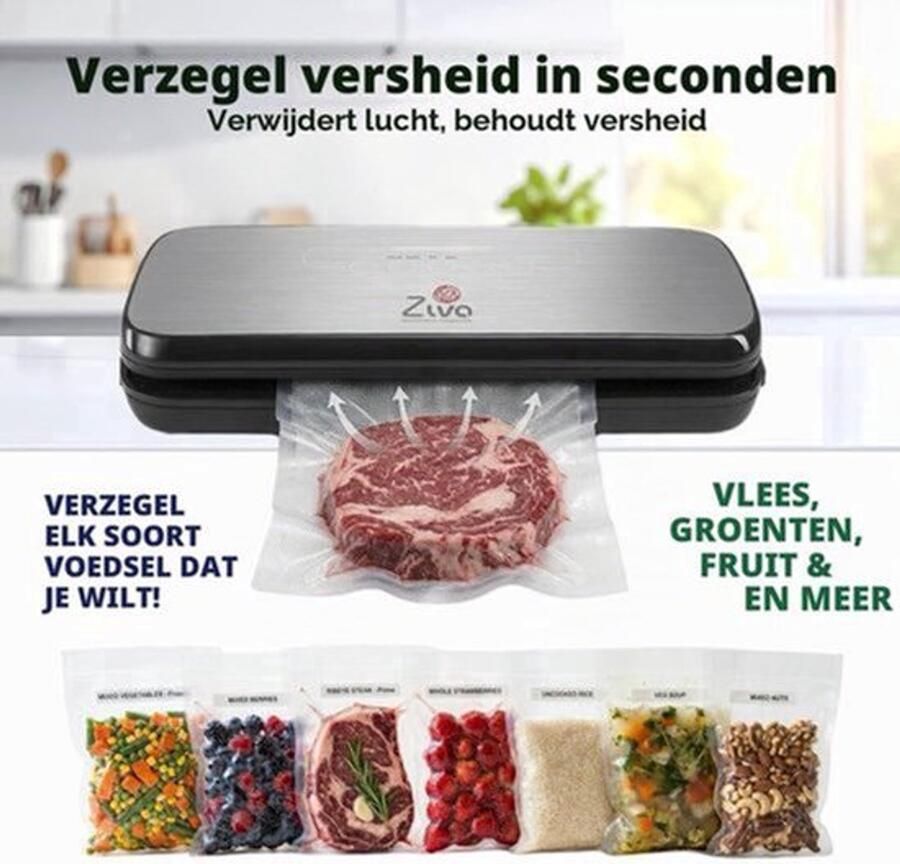 Vacuümsealer Automatisch RVS Behuizing 230 Volt Compact Voor Keuken En Bewaren