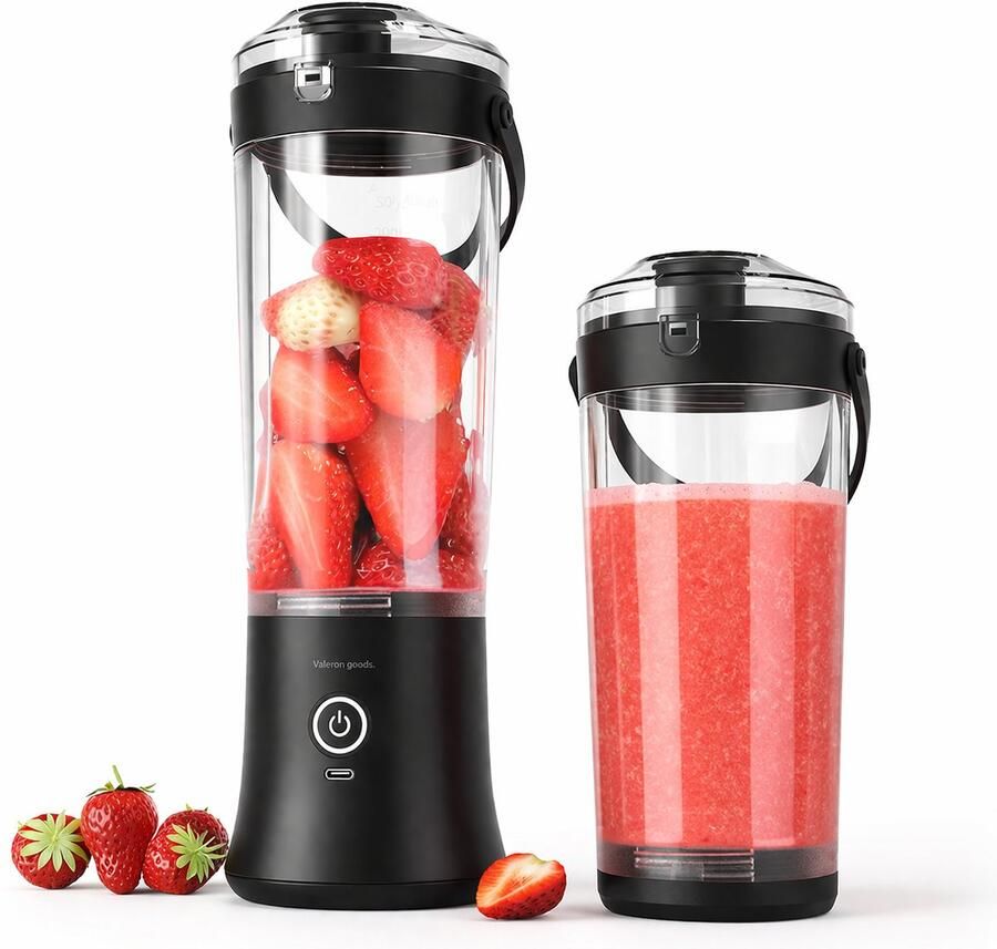 Valeron goods. Valeron Goods Draagbare Blender 500ML – Mini Blender To Go – USB Oplaadbaar & Waterproof – Smoothie Maker – Krachtige Portable Blender voor Shakes & Sappen