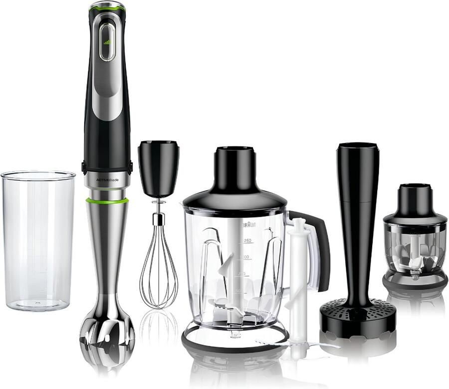 Vali Staafmixer Set Met Hakmolenopstelling Staafmixer Zwart 7cm x 7cm x 41cm