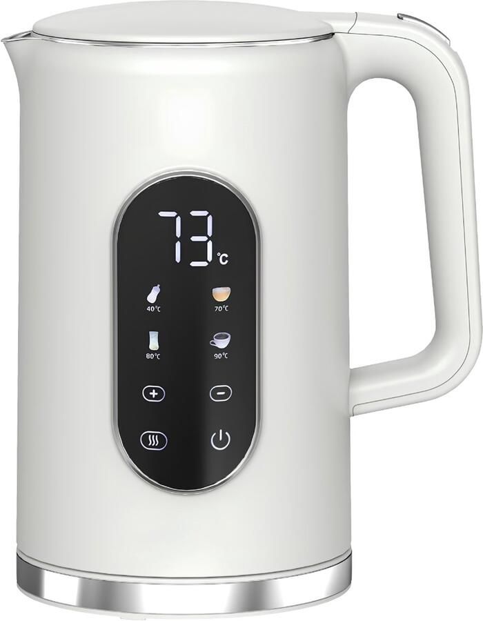 Lìon Waterkoker Theeketel Digitaal Temperatuurdisplay Wit 16cm x 12cm x 26cm
