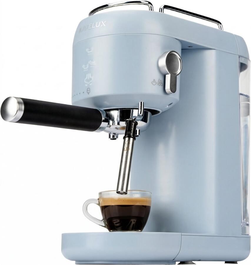 Vankel Halfautomatische Espressomachine 20 Bar Hogedruk Extractie 1400W Pistonmachine 1L Waterreservoir Met Stoompijpje voor Melkschuim Koffiemachine voor Thuisgebruik Blauw