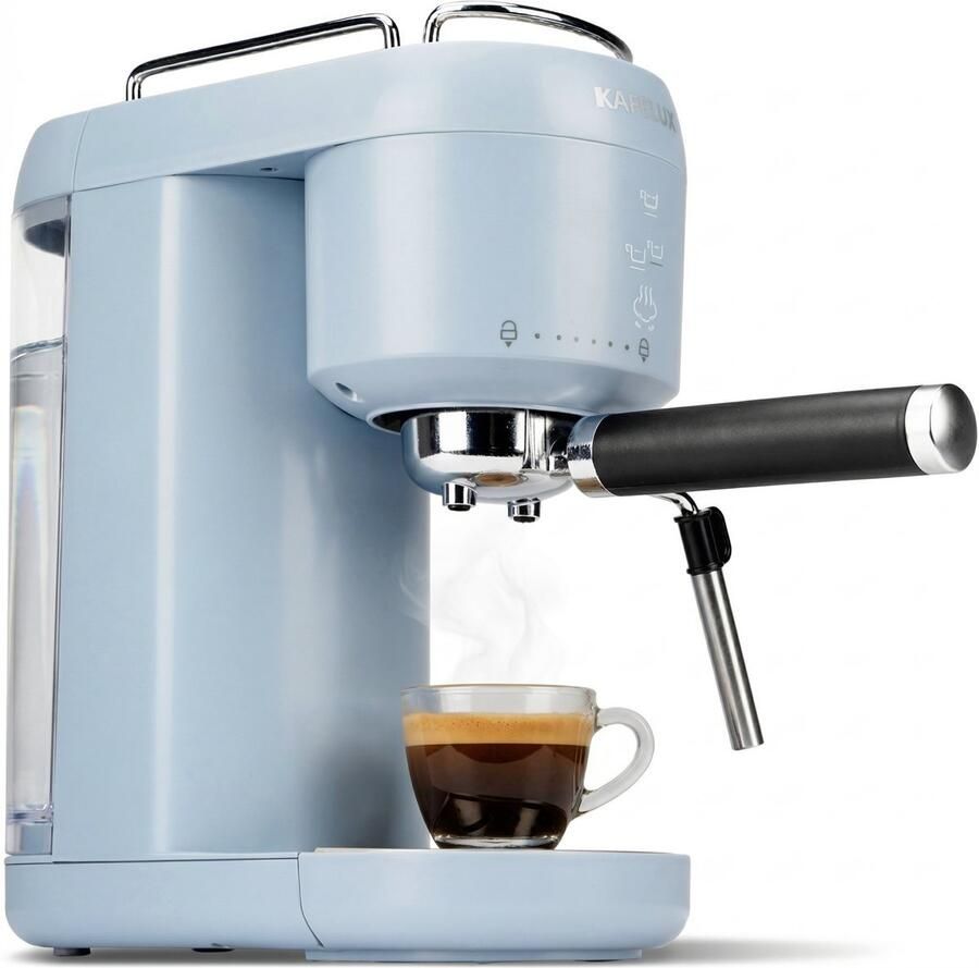 Vankel Halfautomatische Espressomachine 20 Bar Hogedruk Extractie 1400W Pistonmachine 1L Waterreservoir Met Stoompijpje voor Melkschuim Koffiemachine voor Thuisgebruik Blauw