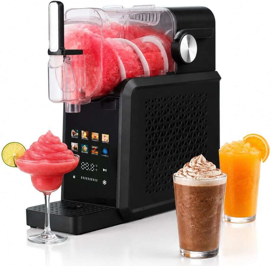 Vankel Slushijsmaker voor Thuisfeestjes & Zomer – 1 8L Capaciteit (6 Glazen) Stille Operatie ≤60dB Compact Design – Zwart