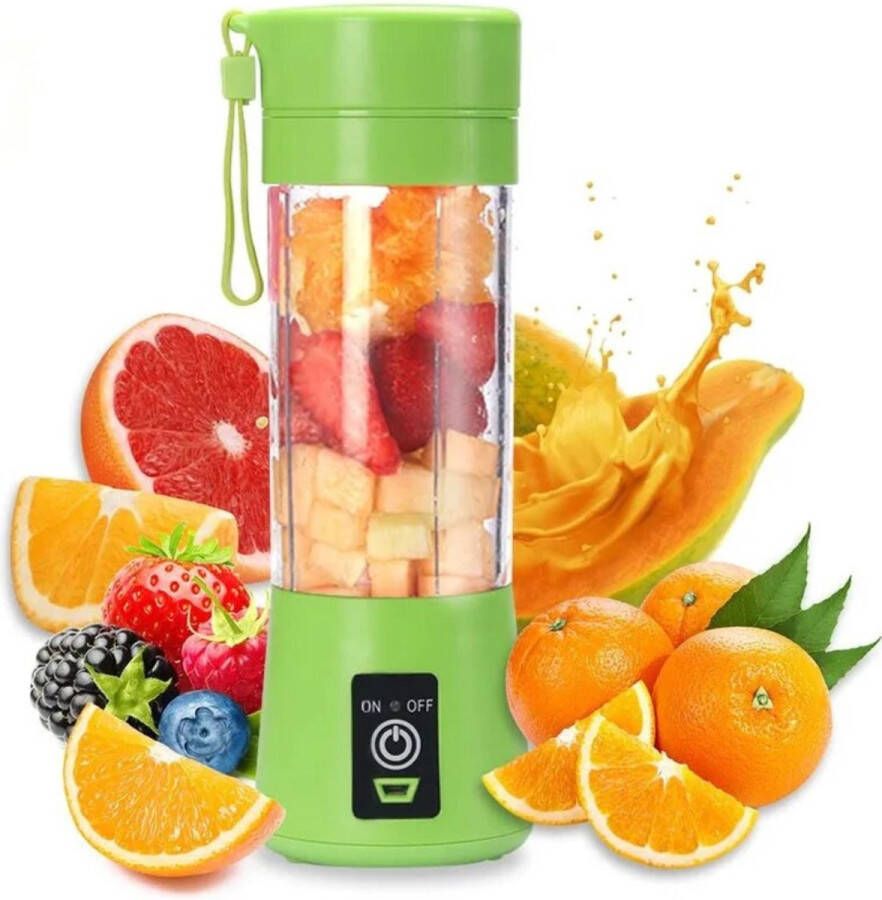 Milkshake machine – Draagbare Blender To Go Elektrische Slowjuicer – Oplaadbare Milkshake Maker 380ml – Fruit Mixer – Alleen nog Rose en licht blauw - Foto 3