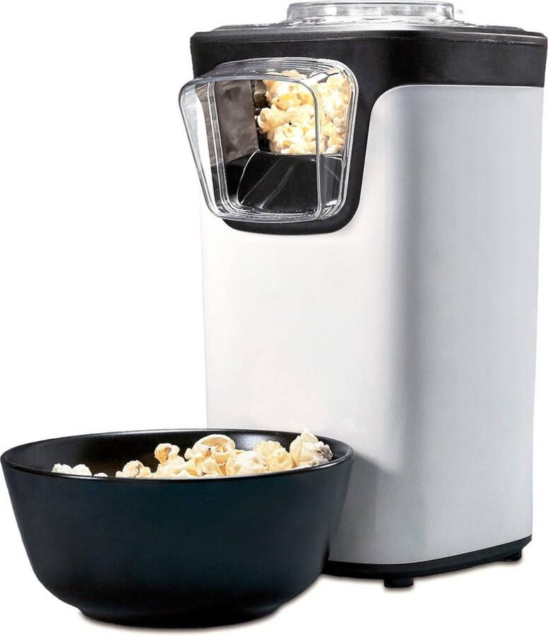 VBZ Popcorn Machine – Hetelucht Popcornmachine – Popcornpan Voor Alle Smaken Mogelijk – Popcornmakers 1100W Wit