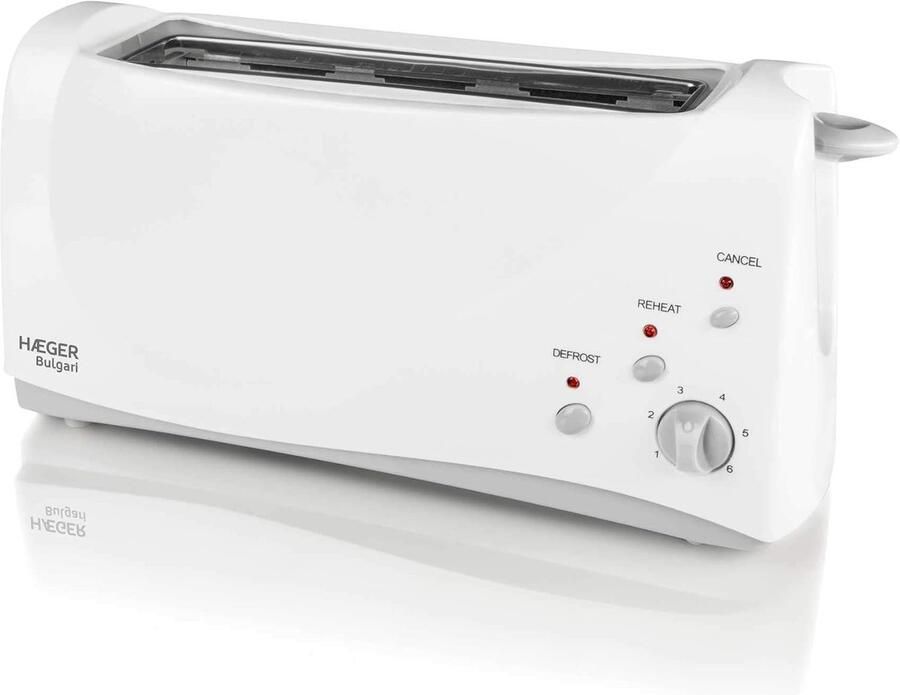 Vellaro Broodrooster met tostiklemmen Rood Extra lange sleuf 1000 W Voor thuisgebruik
