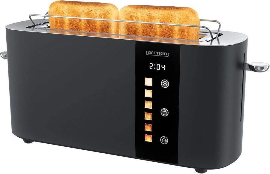 Vellaro Broodrooster met tostiklemmen RVS 18 7 x 44 5 x 12 6 cm Dubbele wand behuizing Voor thuisgebruik