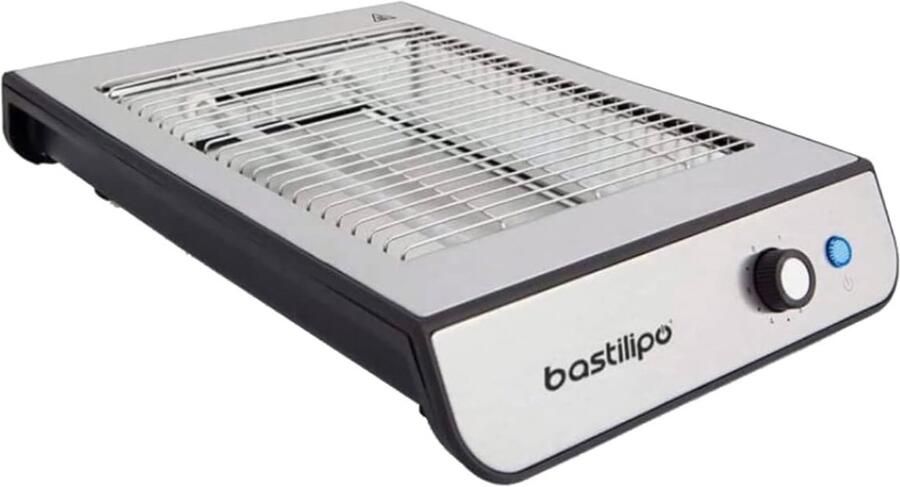 Vellaro Broodrooster met tostiklemmen RVS 680 W Platte Broodrooster met Digitale Timer en Kruimellade Voor Thuisgebruik