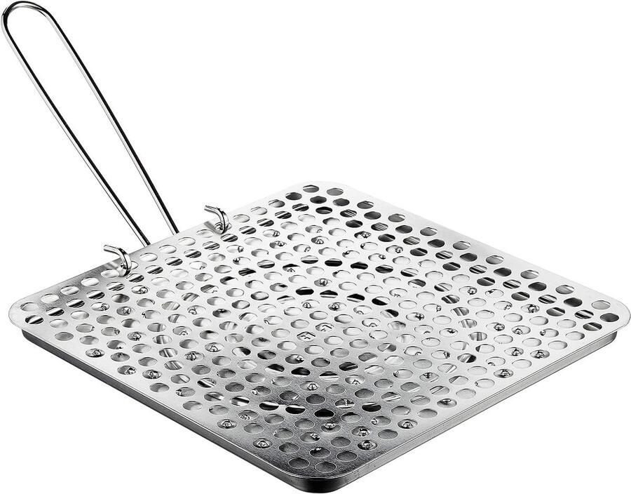Vellaro Broodrooster met tostiklemmen Vertind ijzer 20 x 20 cm Voor gebruik op gasfornuis