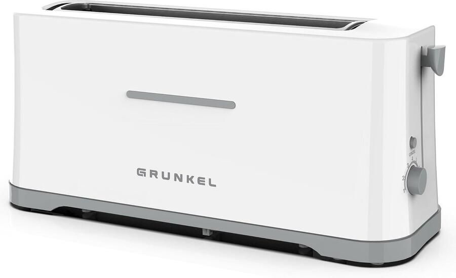 Vellaro Broodrooster met tostiklemmen Wit 2 sneetjes 980 W Met 7 Bruiningsniveaus en Kruimellade