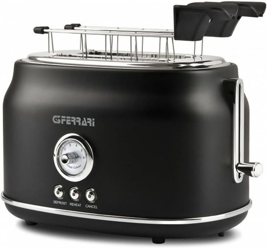 Vellaro Broodrooster met tostiklemmen Zwart Roestvrij Staal 750 W Voor Snel en Gelijkmatig Roosteren
